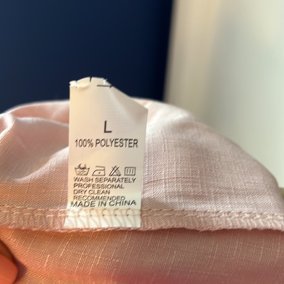 NWOT. Dress Barn Rose V-Neck Button Down Dress - Picture 4 of 4